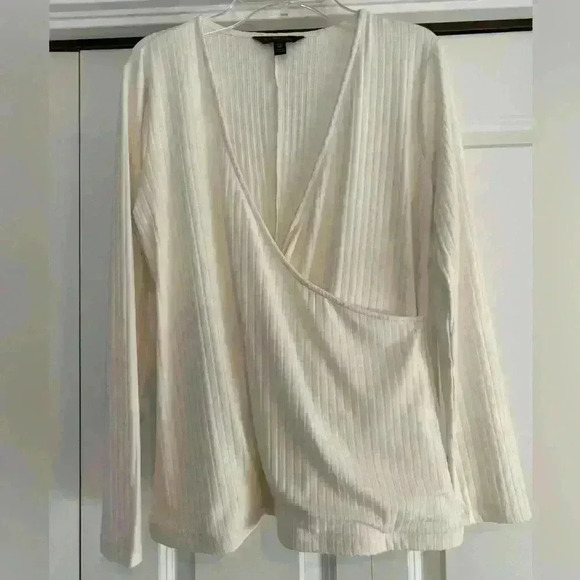 Banana Republic Tops - Petite Banana Republic Faux Ribbed Wrap Top
